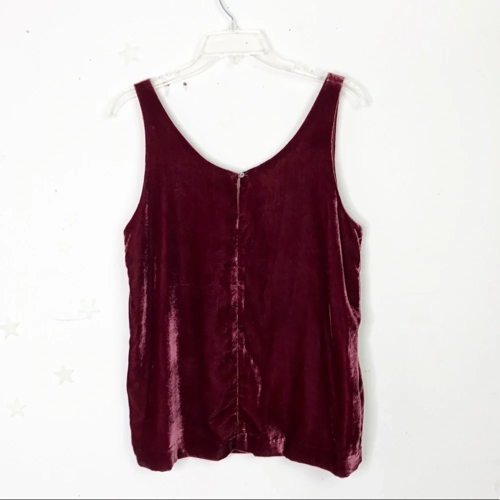 J Crew burgundy velvet top